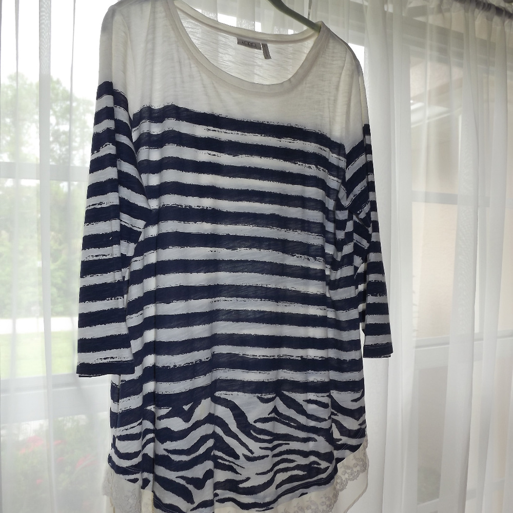 LOGO striped tunic